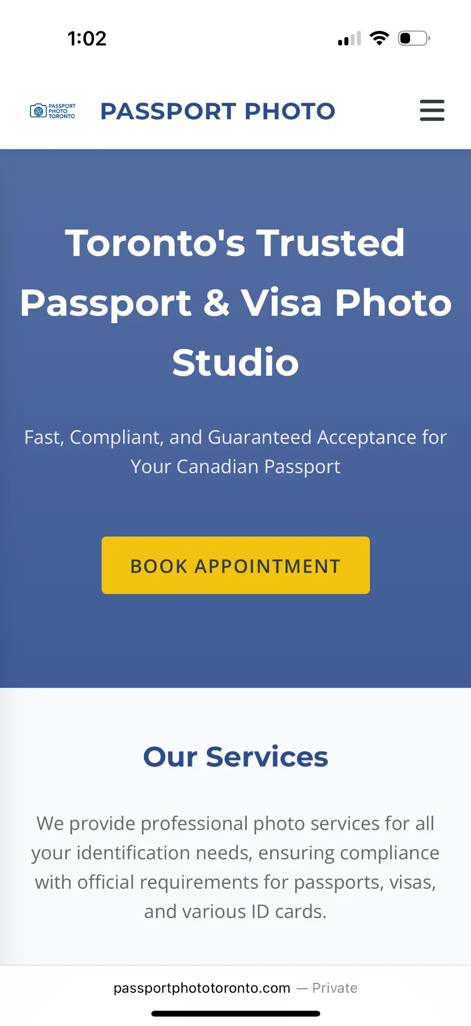 Passport Photo Toronto Mobile